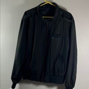 Members Only Classic Black Windbreaker Full Zip Jacket Men Size 2X